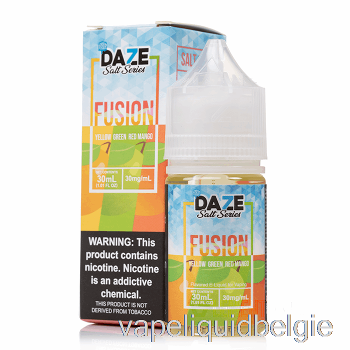 Vape België Ijs Geel Groen Rode Mango - 7 Daze Fusion Zout - 30ml 50mg